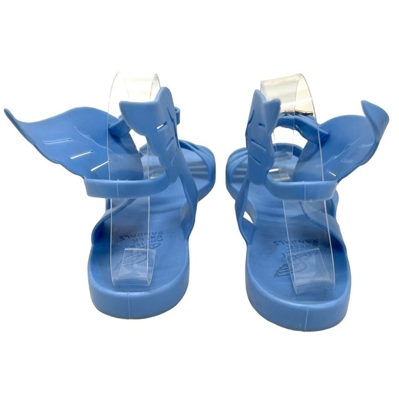 Ancient Greek Sandals Ikaria Winged Blue Jelly Sandals Women’s 38 Authentic - Picture 7 of 16